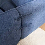 Canapé d'angle en L surdimensionné 3 places bleu 106,3 po avec méridienne, 4 coussins décoratifs et conception modulaire élégante