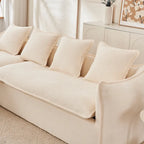 Divano a L oversize a 3 posti con chaise longue e 4 cuscini da 270 cm