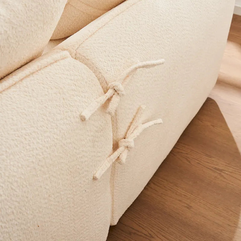 Divano a L oversize a 3 posti con chaise longue e 4 cuscini da 270 cm