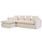 Divano a L oversize a 3 posti con chaise longue e 4 cuscini da 270 cm