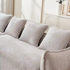 Divano a L oversize a 3 posti con chaise longue e 4 cuscini da 270 cm