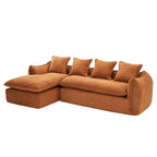 Divano a L oversize a 3 posti con chaise longue e 4 cuscini da 270 cm