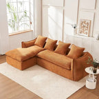 Divano a L oversize a 3 posti con chaise longue e 4 cuscini da 270 cm