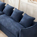 Divano a L oversize a 3 posti con chaise longue e 4 cuscini da 270 cm