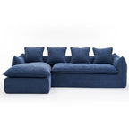 Divano a L oversize a 3 posti con chaise longue e 4 cuscini da 270 cm