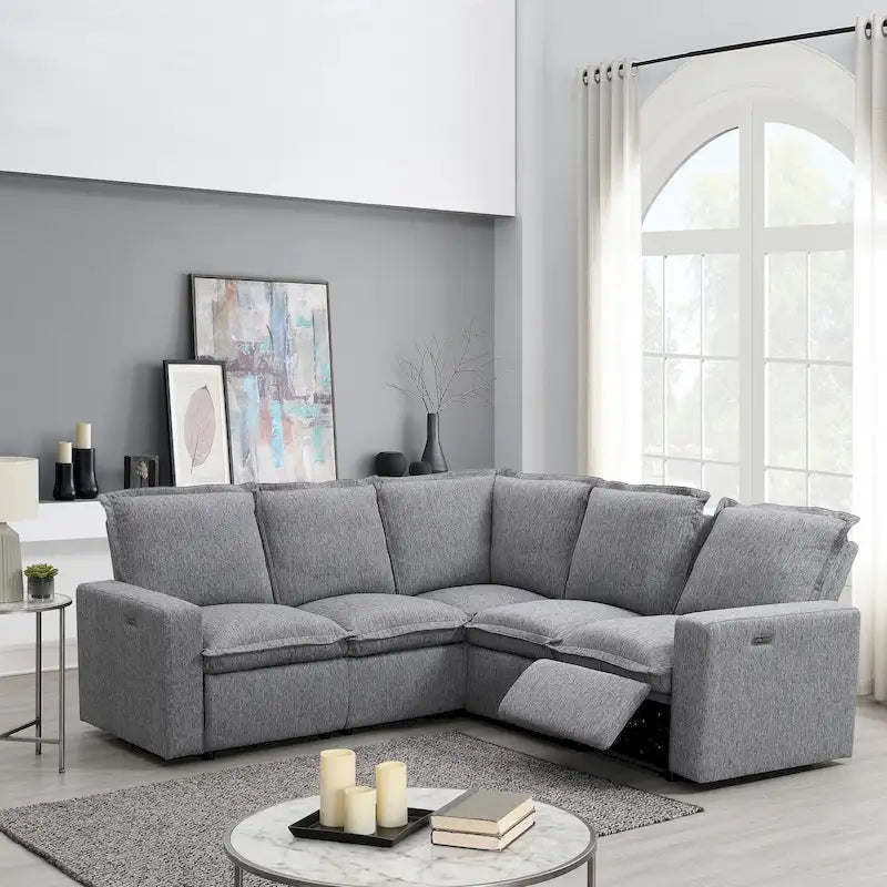 Divano a L 5 posti con recliner 89.76