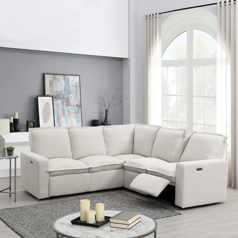 Divano a L 5 posti con recliner 89.76