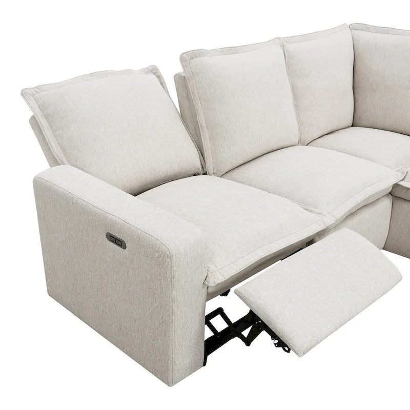Divano a L 5 posti con recliner 89.76