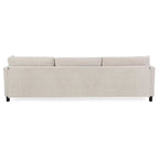 107.87 Canapé sectionnel 4 places avec coussin amovible et pouf mobile