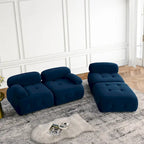 Canapé d'angle modulable 4 places Blue 93 avec pouf réversible