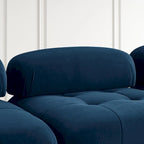 Canapé d'angle modulable 4 places Blue 93 avec pouf réversible