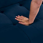 Canapé d'angle modulable 4 places Blue 93 avec pouf réversible