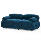 Canapé d'angle modulable 4 places Blue 93 avec pouf réversible