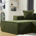 129.5 Divano componibile minimalista a L a 4 posti con chaise longue