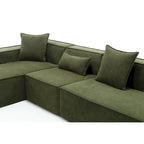 129.5 Divano componibile minimalista a L a 4 posti con chaise longue