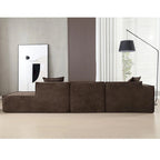 129.5 Divano componibile minimalista a L a 4 posti con chaise longue