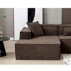 129.5 Divano componibile minimalista a L a 4 posti con chaise longue