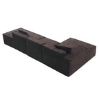 129.5 Divano componibile minimalista a L a 4 posti con chaise longue