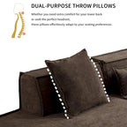 129.5 Divano componibile minimalista a L a 4 posti con chaise longue