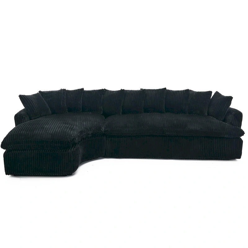 127 Large Sectional Sofa,Modular L Shaped Left Sofa,Corduroy Fabric