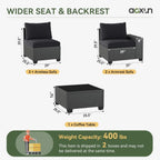 Outdoor Patio Furniture Sets with 4in Thicken Cushion