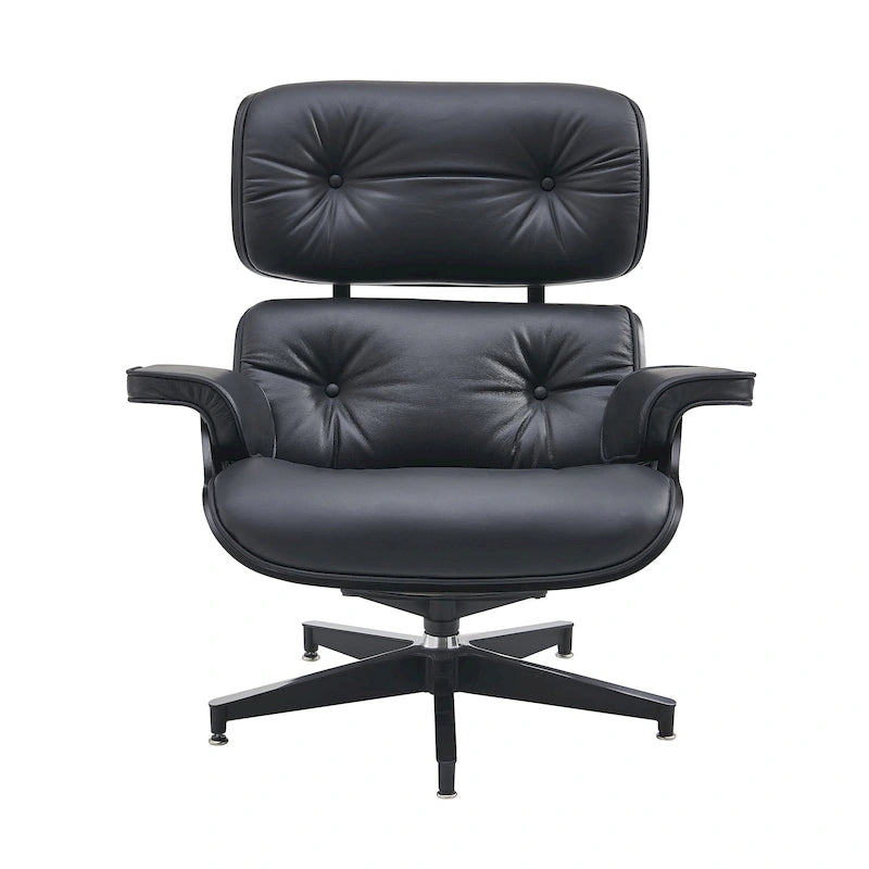 Poltrona reclinabile Mid-Century Modern in pelle