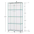 64.5 X 32 Glass Display Cabinet Curio Cabinet with Lock
