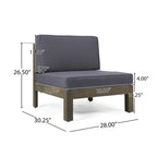 Brava Outdoor Acacia Wood 6-piece Chat Set by Christopher Knight Home