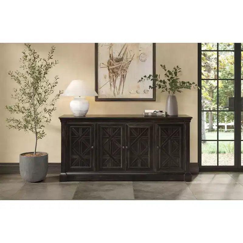 Kingston Traditional 70" TV Console: English Manor Style, No Assembly - Martin Furniture