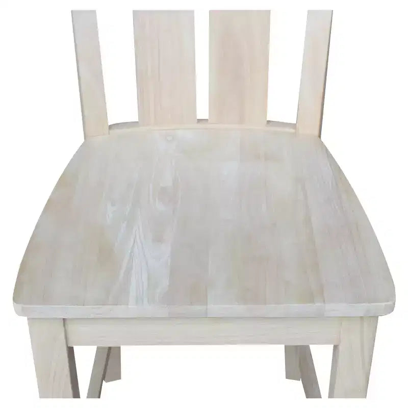 24" Ava Counter Height Barstool Unfinished - International Concepts: Solid Wood, Square Seat
