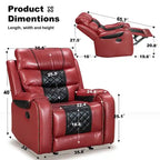 Big Size Faux Leather American Design Recliner Chair for Living Room