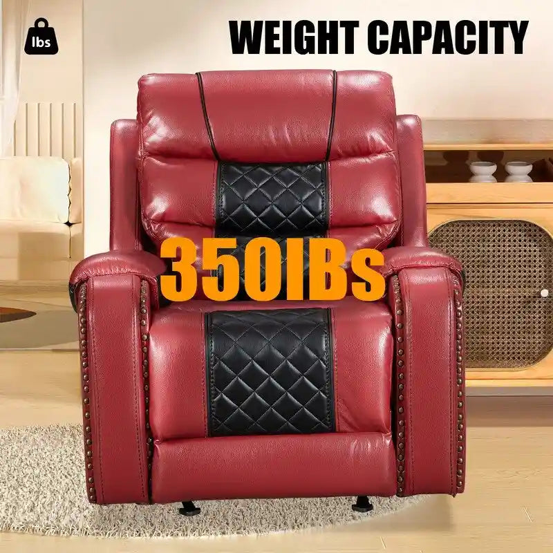Big Size Faux Leather American Design Recliner Chair for Living Room