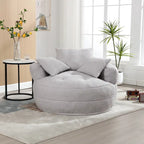 Round Lazy Sofa Chair ?C White/Blue/Grey/Yellow/Orange/Rose Red/Navy/Green, Single & Couple Seat