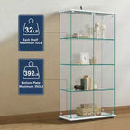 64.5 X 32 Glass Display Cabinet Curio Cabinet with Lock