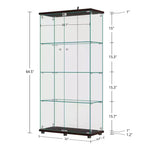 64.5 X 32 Glass Display Cabinet Curio Cabinet with Lock