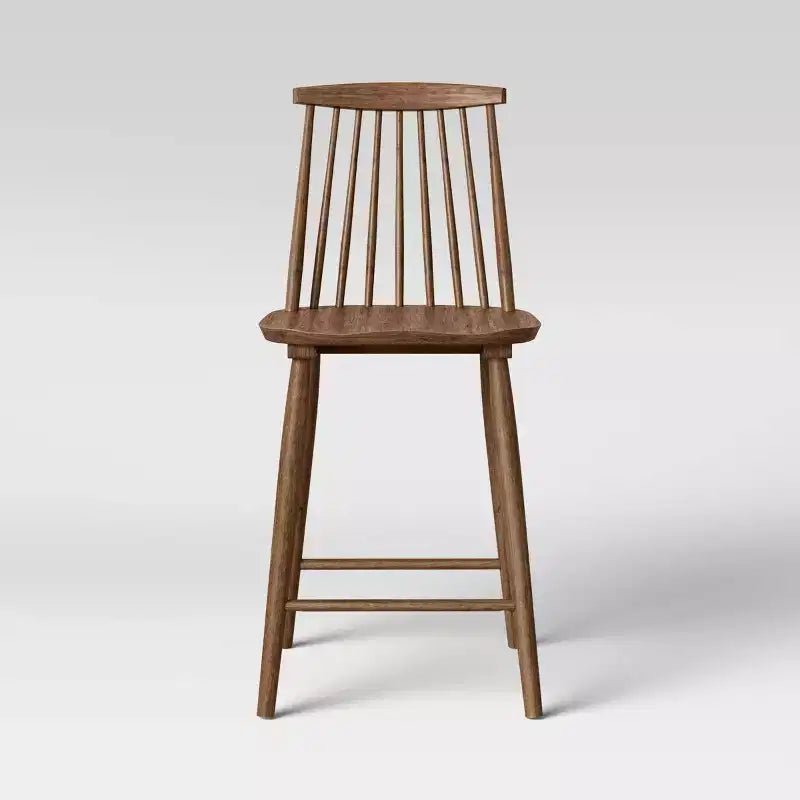 24 Harwich High Back Windsor Counter Height Barstool with Footrest - Threshold