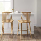 24 Harwich High Back Windsor Counter Height Barstool with Footrest - Threshold