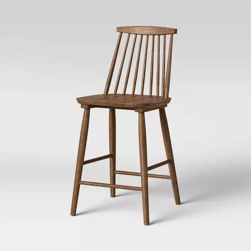 24 Harwich High Back Windsor Counter Height Barstool with Footrest - Threshold