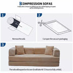 Canapé-lit convertible 5-en-1 80,7 po – Velours côtelé, 1200 lb, Aucun assemblage
