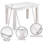 Table de salle à manger de ferme rectangulaire en pin massif 46 x 30 Flash Furniture
