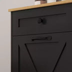HOMCOM Tilt Out Laundry Hamper Cabinet Bathroom Storage Cabinet with 2 Removable Baskets and 2 Drawers