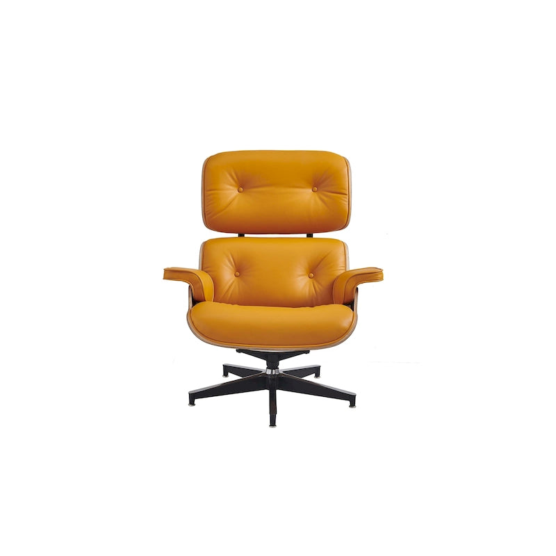 Poltrona reclinabile Mid-Century Modern in pelle