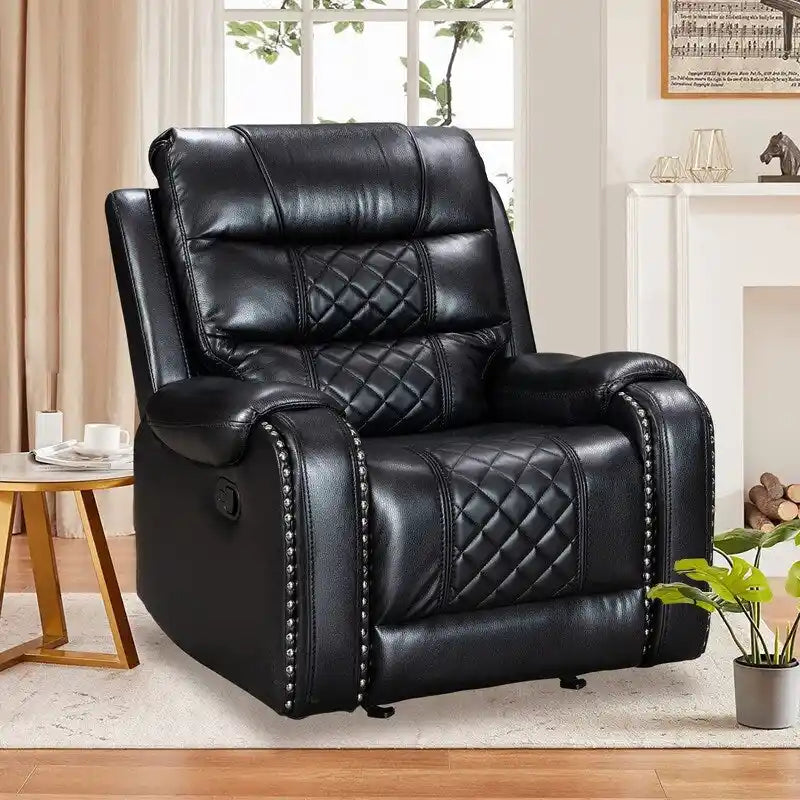 Big Size Faux Leather American Design Recliner Chair for Living Room