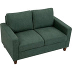 Miles Mid Century Modern Loveseat 2 Seater Sofa Couch with Reversible Back Pillows Large