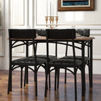 Rectangular Dining Table Set for 4 with Upholstered Chairs