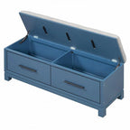 Shoe Bench with Removable Cushion and Hidden Storage for Entryway and Living Room Organization