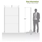 V-Shaped Triangle Pattern Black Galvanized Steel Screen | 183H x 120W x 4D cm