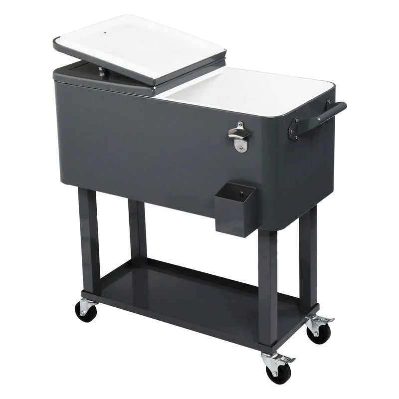 80QT Iron Spray Cooler with Shelf