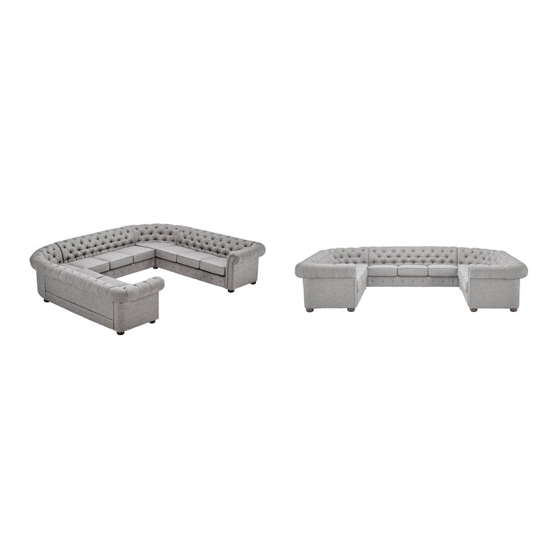 Canapé d'angle en U 11 places Chesterfield Gdansk