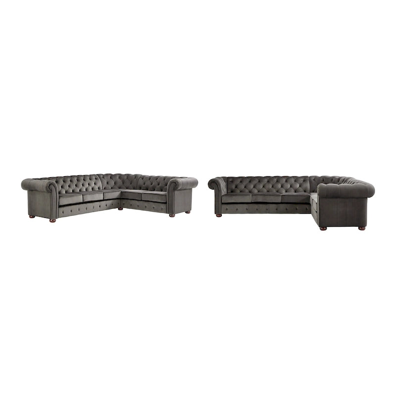 Divano componibile Chesterfield a L a 6 posti Gdansk
